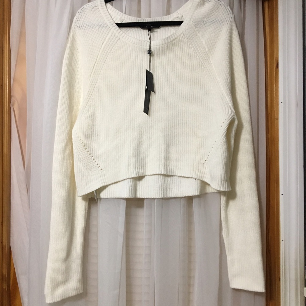 BCBG cream sweater